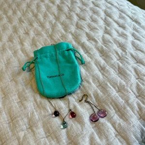 Authentic Tiffany & Co. 18k Multistone Rainbow 3-Station Necklace
